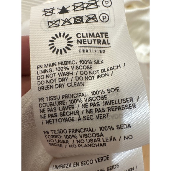 Reformation Liz Silk Dress Ivory Wedding Gown Brand New - Picture 10 of 10